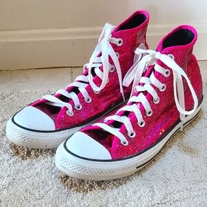 Converse Pink Drquin High Tops 9